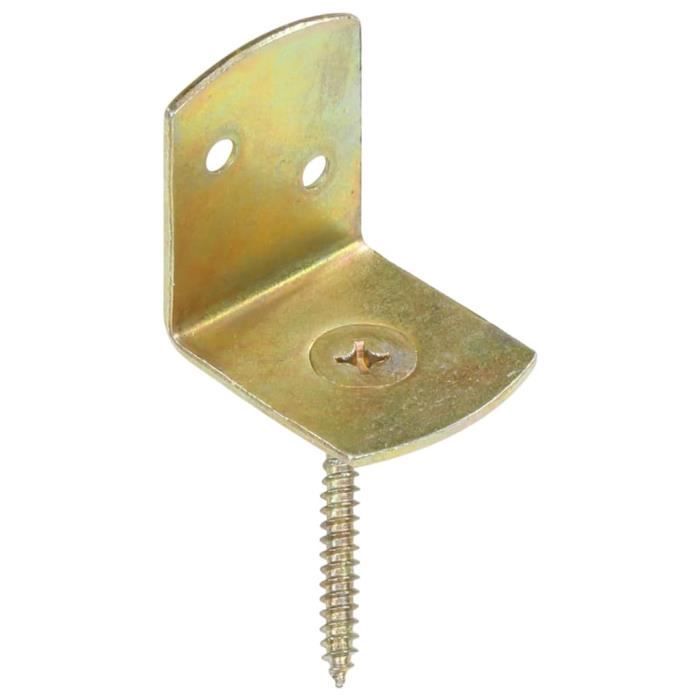 Supports de panneau de clôture - VIDAXL - 24pcs - Métal galvanisé - Jaune - Dimensions 30x35mm