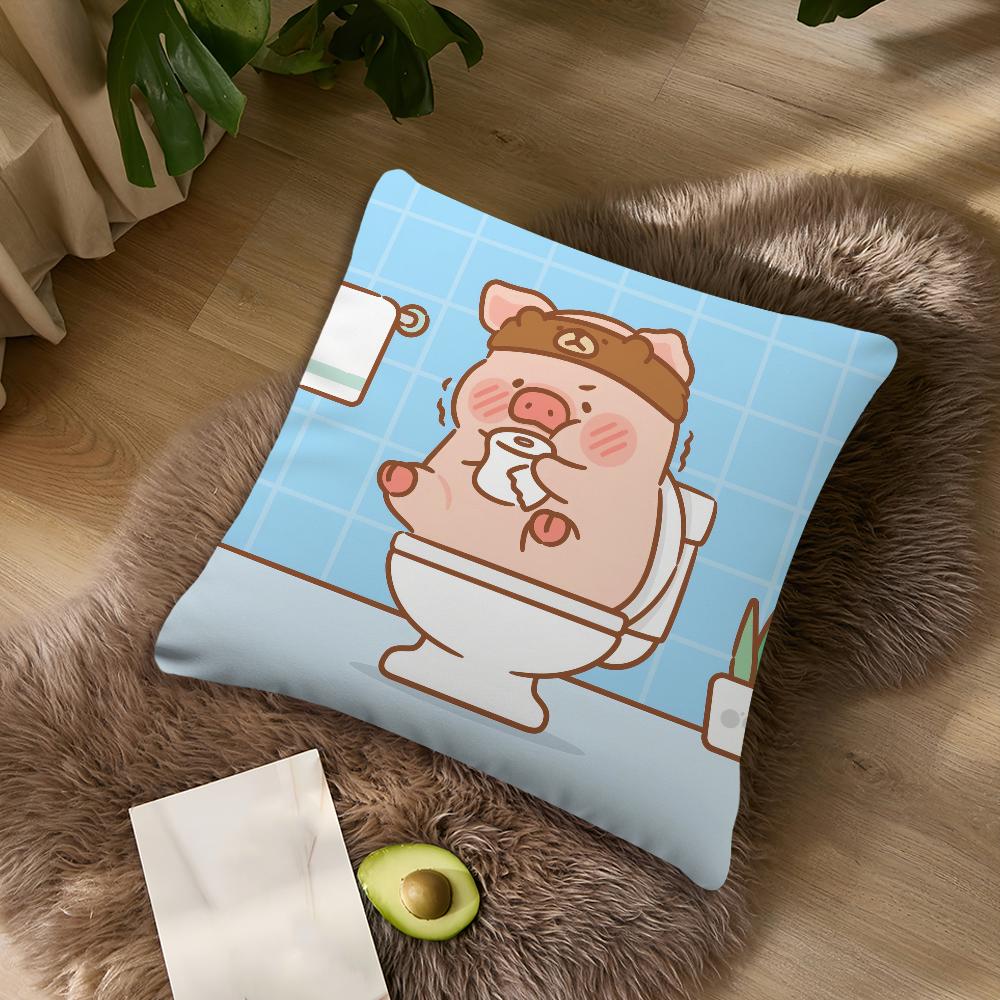 Cartoon Lulu Schwein Rosa Niedlich Lustig Kissen Für Schlafzimmer Auto Café Raum Weich und Wohnzimmer Sofa Dekorative Kissenhülle Hülle