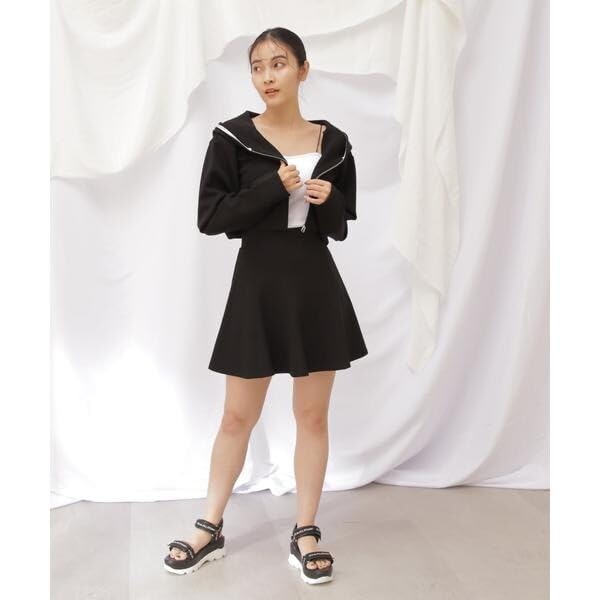 [JILL by JILL STUART] Constructed Diver Flare Mini Skirt