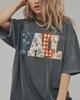 Comfort Colors® Fall Season Shirt, Autumn Plaid Floral Applique Letters Tee, Cozy Harvest Graphic Shirt, Thanksgiving Shirt