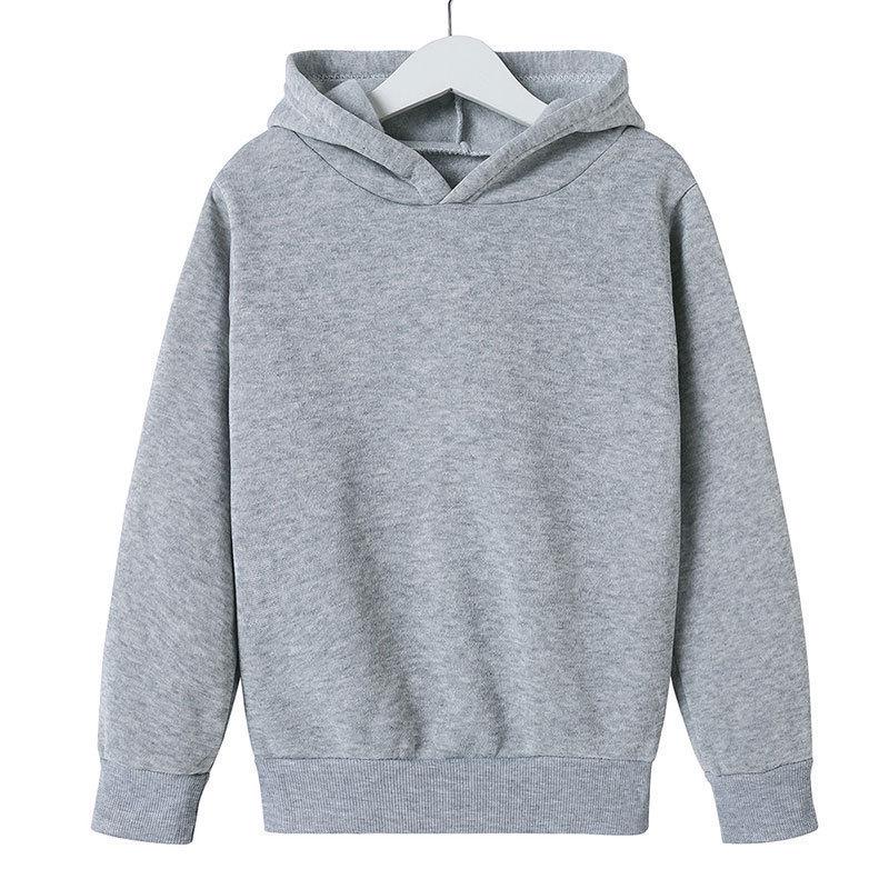 Unisex Barnhuvtröja Enfärgad - Långärmad, Vardaglig, för Vår & Höst