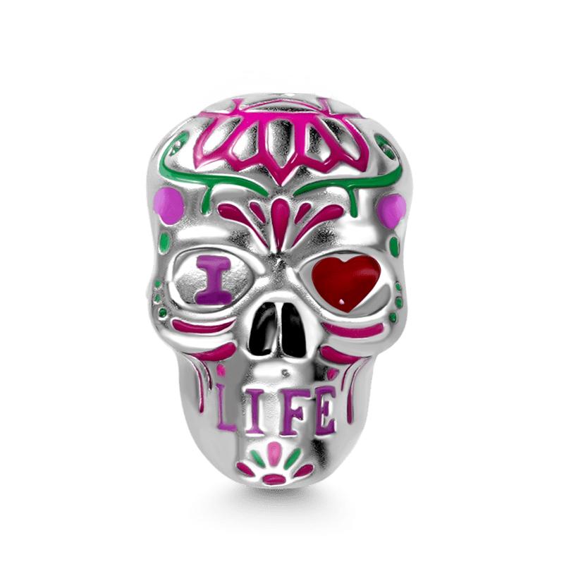 Beautifulcopper Skull Halloweenthrilling Carnival Party Charm Pendant Suitable For Original Bracelet Diy Women'S Jewelry