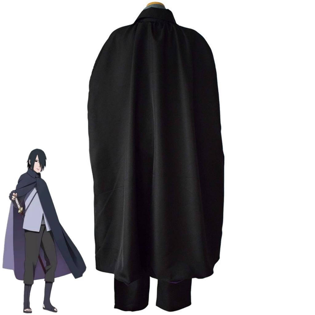 Anime Uchiha Sasuke Cosplay Costume Black Cloak Shirt Vest Uniform Full Set Wig Adult Man Woman Halloween Carnival Suit