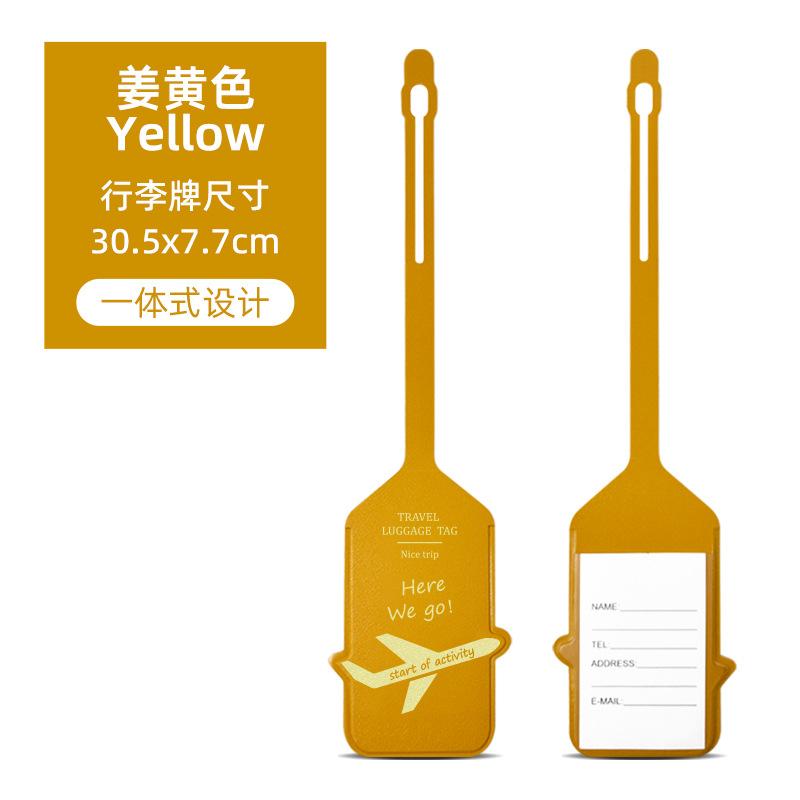 Dwustronna pogrubiona skórzana etykieta bagażowa pu, brązowany samolot, papier hot-press, karta dostawy, skórzana etykieta bagażowa, karta pokładowa