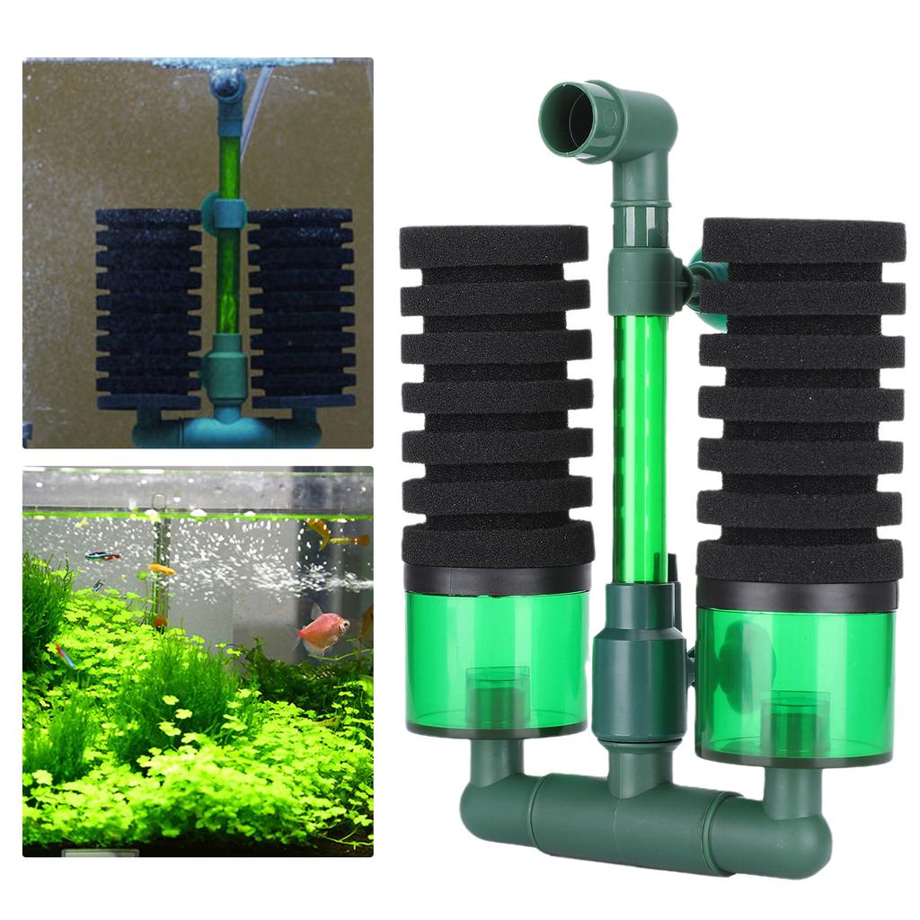 Akvarijní biochemický dvojitý houbový čistič filtr ryby ponorný pěnový filtr(QS100A S s nádobou )