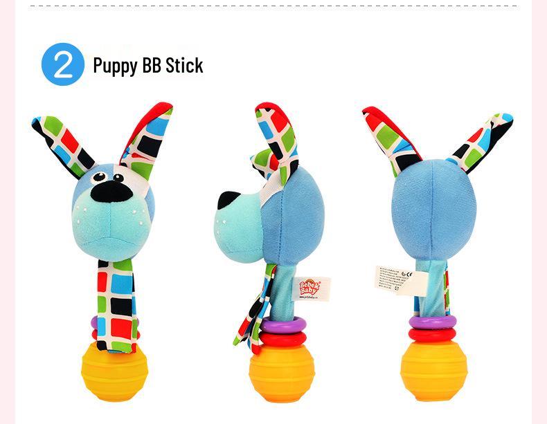 Jollybaby Newborn Teether Hand Rattle for Ages 0-12 Months - Soothing Handheld Baby Toy