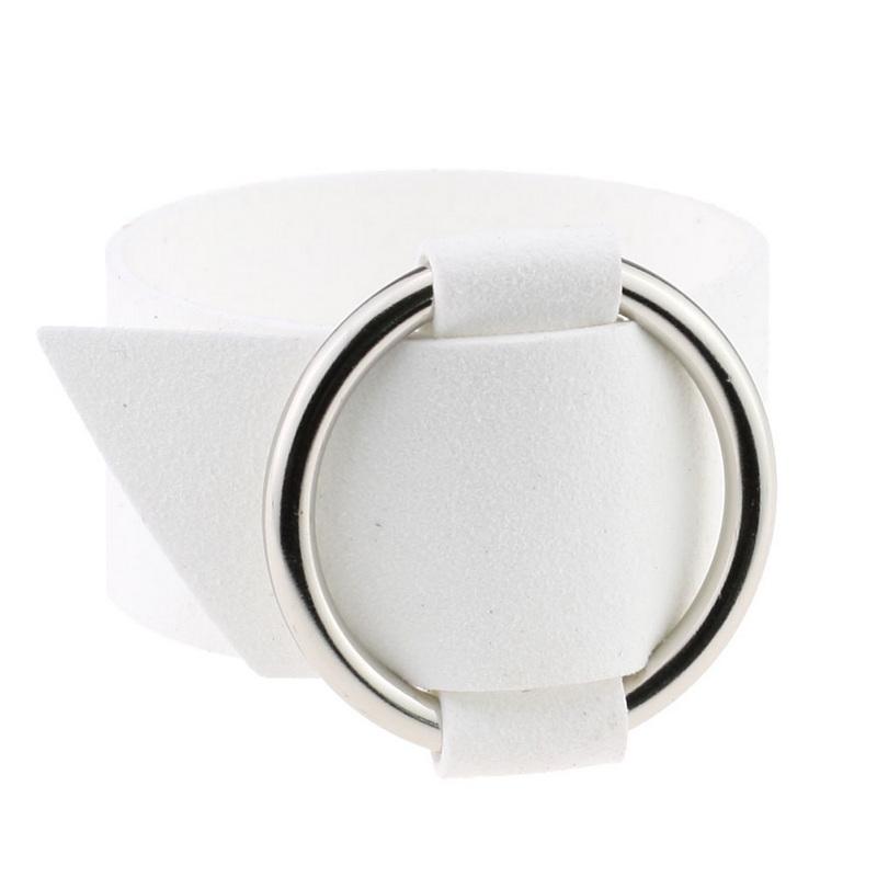 Kvinnemote sirkulær ring sjarmarmbånd bred fløyel flerfarget armbånd stor sirkel mansjett vintage klubbsmykker flanell justerbar armring