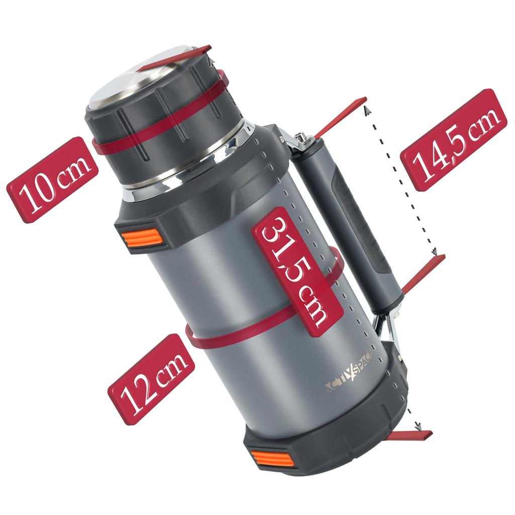 Insulated Travel Mug For Coffee & Tea 2 Liters Premium