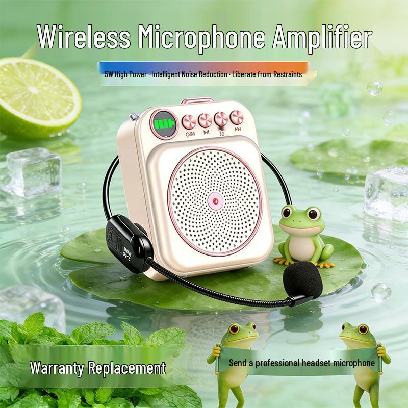 Bee-shaped Wireless Microphone & Bluetooth Megaphone with Extended Battery for Teachers