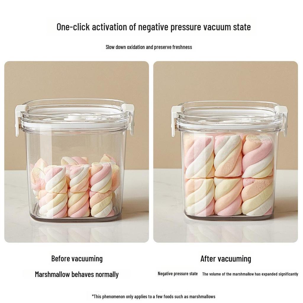 Vacuum Sealed Food Storage Jar: Moisture-Proof Container for Spices, Coffee, and Grains