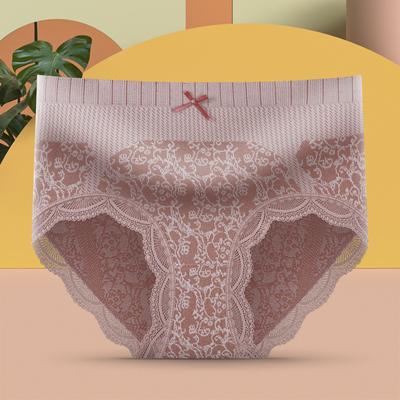 Damen Antibakterische Unterwäsche Schritt Taille Baumwolle Slips Wenige Palastnarben Dreieckige Shorts Kopfhöschen