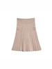 Elegant Korean Style A-Line Knit Skirt: High-Waisted, Slimming, Pleated, Versatile, Age-Reducing - Autumn/Winter 2025 Collection.