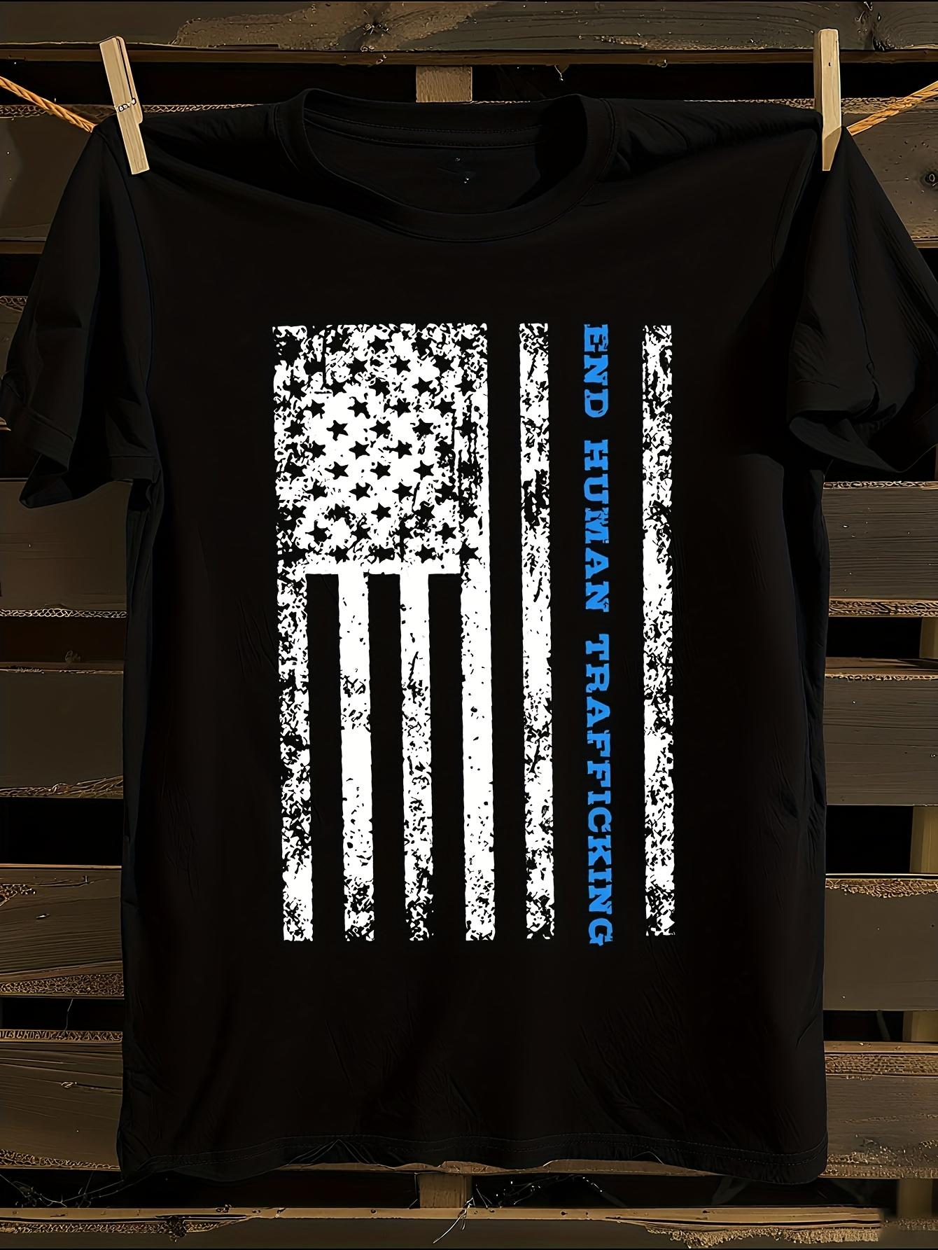 End Human Trafficking T-Shirt Mens Tshirt Womens Tshirts with Letters Print Short Sleeves T-Shirt Casual Street Tee Shirt Top M