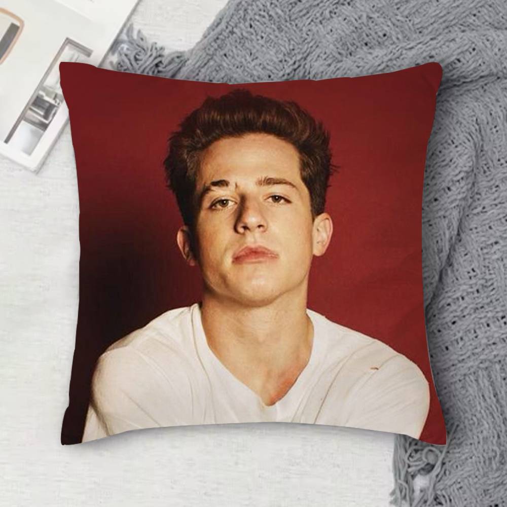 CCharlie Puth Doublesided Printed Square Decorative Cushion Cover for Sofa Living Room Home Decor