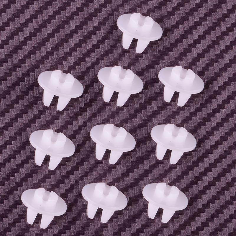 50pcs Headlight Screw Grommet Nut Clip Retainer Fastener White Plastic Fit for Toyota