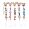 2Pcs Cartoon Animal Butterfly Beech Wooden Pacifier Baby Pacifier Clip Nipple Holder Dummy Holder Pacifier Clip for Baby Toys