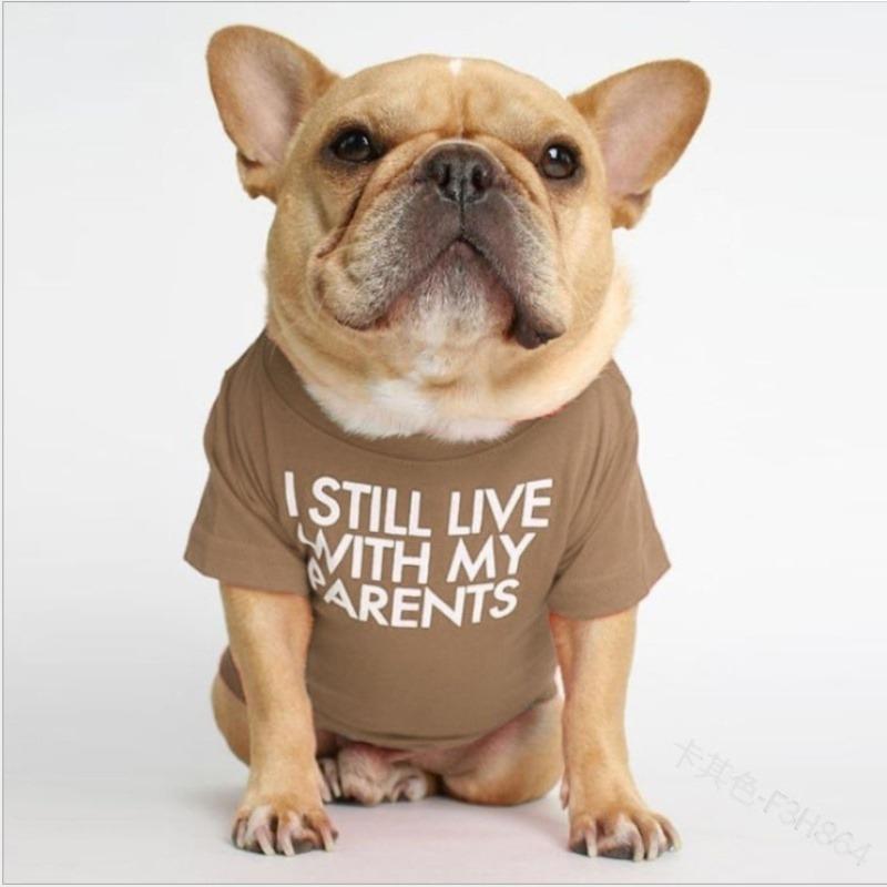 Dog Accessories Pet Vest Letter Printing Two-legged Dog Cloth Round Neck Vest