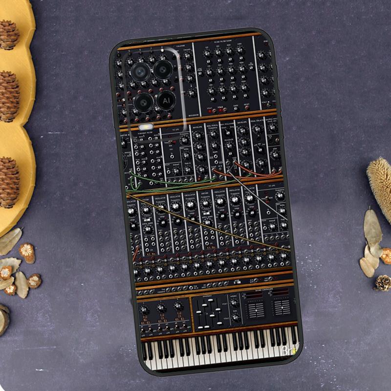 Vintage Synth Synthesizer Phone Case For Oppo A40 A60 A80 A78 A98 A18 A38 A58 A74 A94 A54 A16 A76 A96 A15 A17 A77 A57S