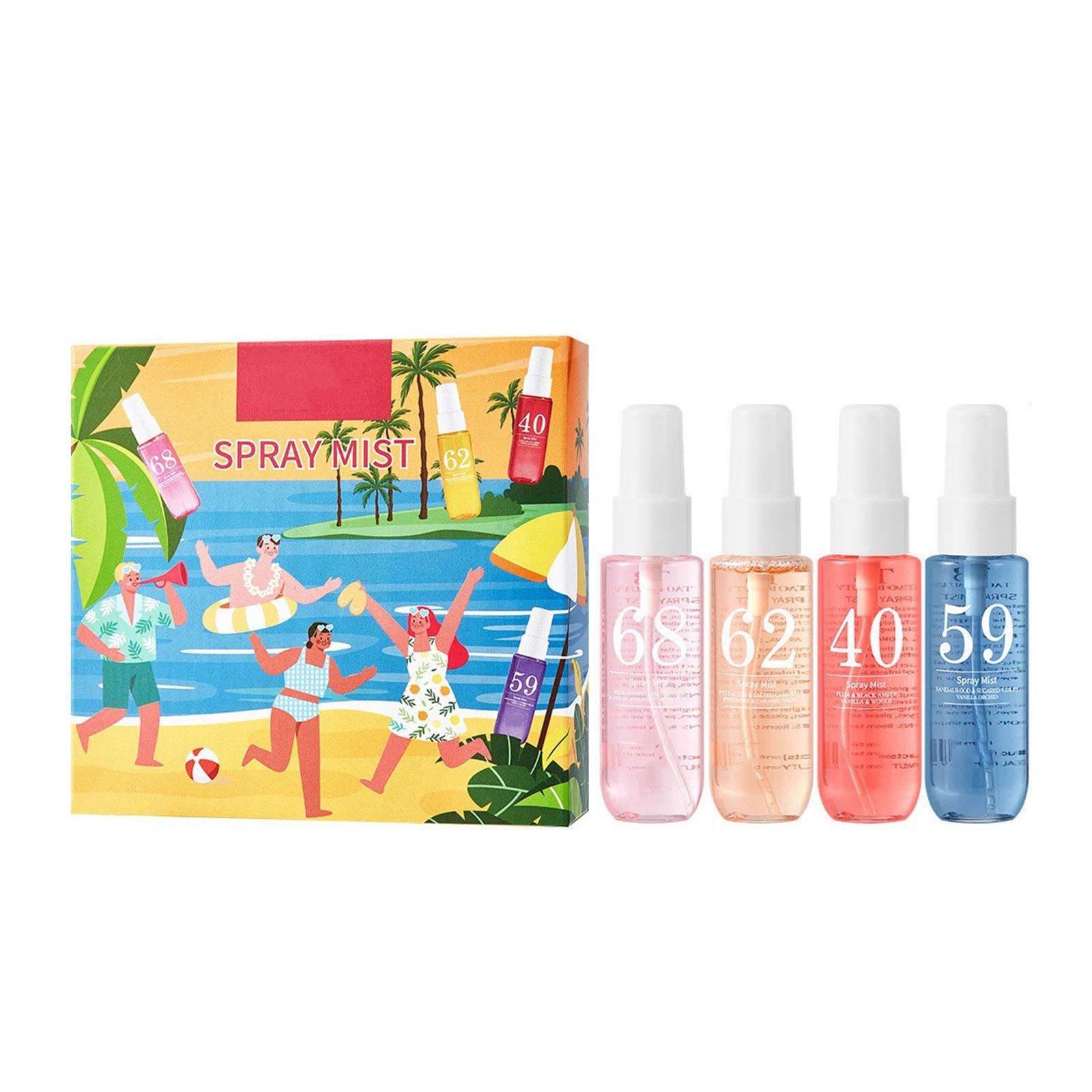 

Цифровой набор парфюмерии, Бразильский пляж Свежий и элегантный спрей-парфюм для волос, 30 мл*4 One Size