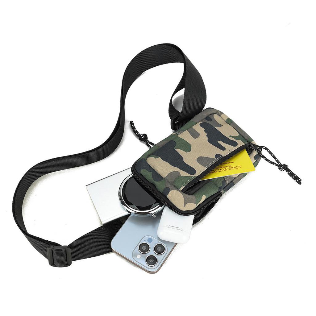 Modna męska torba na ramię Casualowa podróżna outdoorowa nylonowa torba crossbody na klatkę piersiową Wielofunkcyjny organizer na telefon komórkowy Streetowa męska saszetka