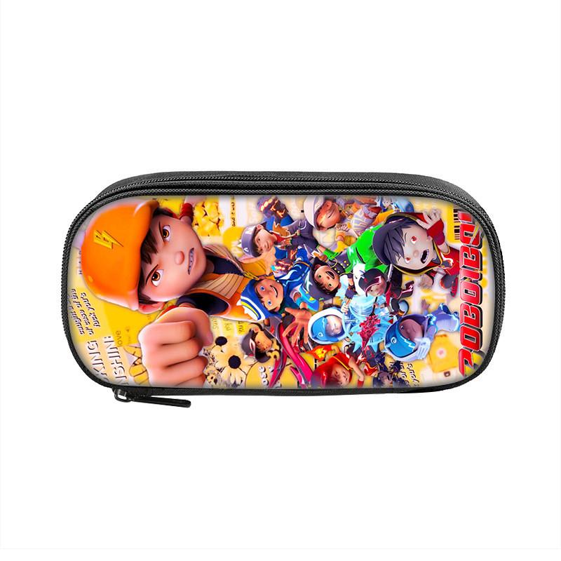 Boboiboy Pencil Case For Kids Nylon Storage Bag With Cartoon Design