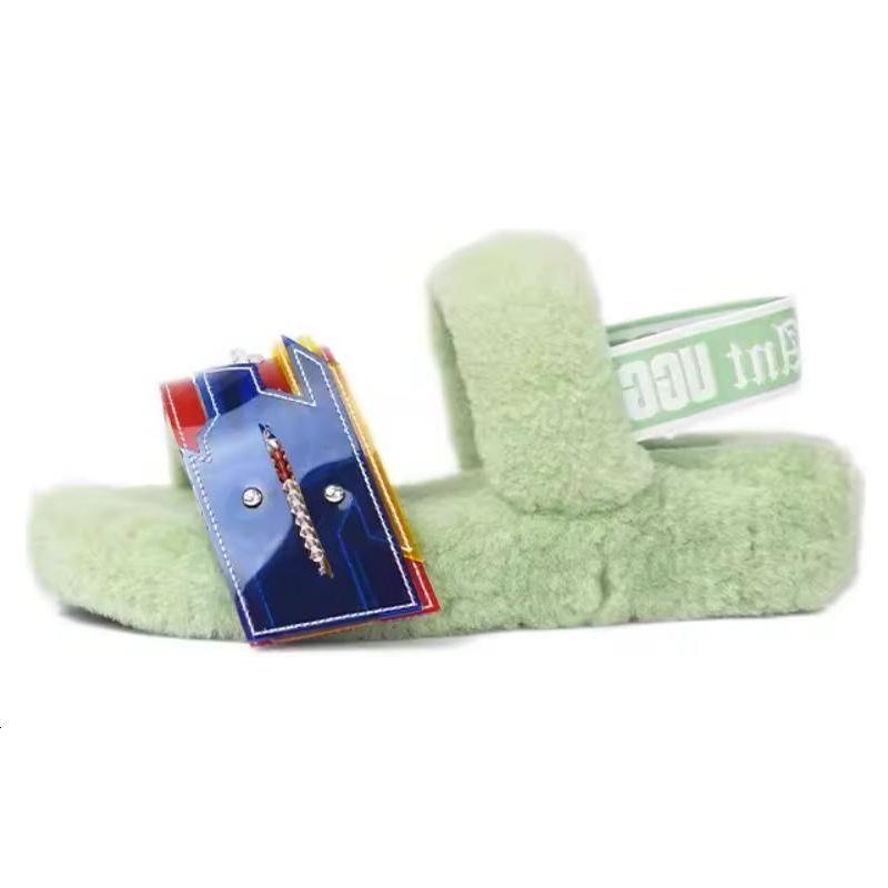 New ALIENANT x UGG Stylish Sandals Women's Green 1151410-GGRDN