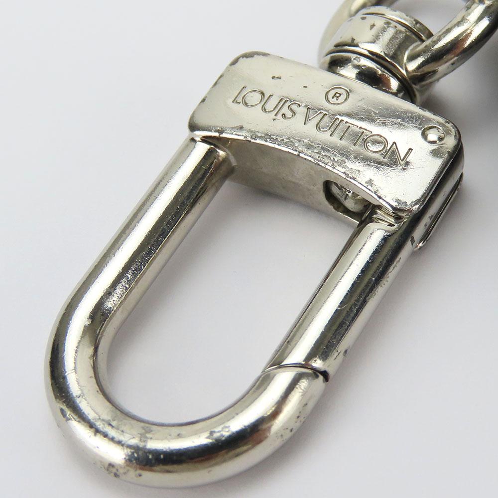 Used LOUIS VUITTON key ring Portocre MP2082 Taurillon Clemence Initials leather Navy white Accessory