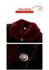 Grandma Winter Faux Mink Velvet Coat - New Style Fur Collar Jacket for Middle-Aged & Elderly Women, High-End Mom's Warm Clothing