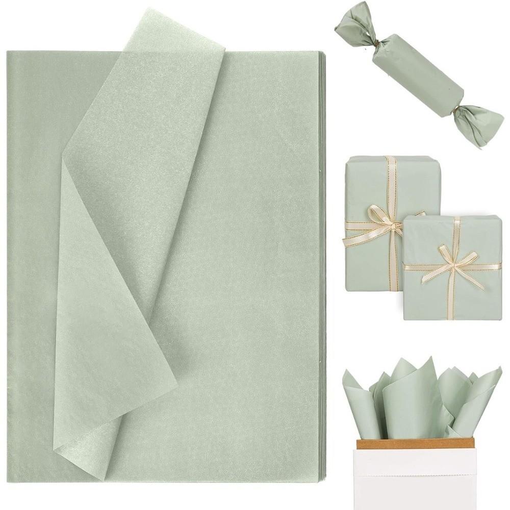 Sage Green Tissue Paper Solid Color Thin Wrap Paper Lightweight Gift Wrapping Paper Birthday