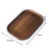 Walnut Wood Color Serving Tray Retro Style Fruit Plate Smooth Edge Tea Tray  Home