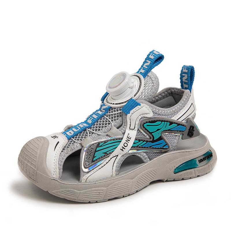 Boys sandals 2025 summer new children's baotou sports beach shoes hollow breathable boys casual cool slippers