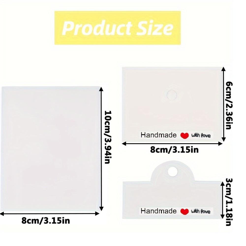 100pcs Jewelry Display Cards Packaging Supplies with Blank Space for Branding Bracelets Coaster Keychains Jewelry Perfect for Retail Displaying