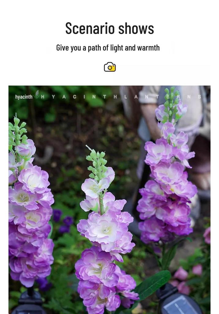 Solar Garden Decorative Delphinium Stake Light