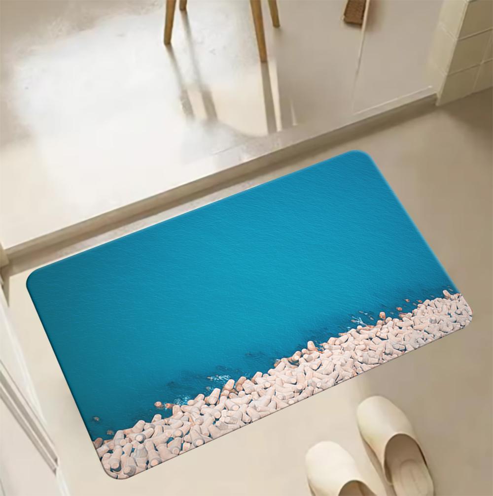 

Beach Waves Palm Landscape Doormat Living Room Carpet Entrance Bathroom Floor Mat Door Rug Home Decoration 40cmx60cm