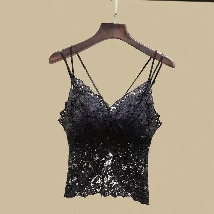 Lace Backless Camisole for Women, Summer Outerwear and Innerwear with Built-In Bra Pads, 2025 New Style Base Layer