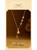 Sterling Silver Fu Character Copper Coin Gourd Pendant Necklace – Women's Wealth-Attracting Clavicle Chain