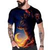 3D Printed Cool Wolf Owl T Shirt For Men Funny Animal Pattern Short-Sleeved