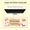 Extra Large Doodle Text Mouse Pad with Lock Edge - Thick, Durable Keyboard Desk Mat