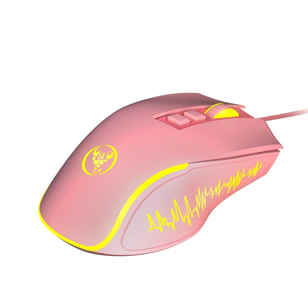 HXSJ X100 Wired Gaming Mouse Ergonomic Gaming Office Mouse 7-color Breathing Light Effect 4-gear