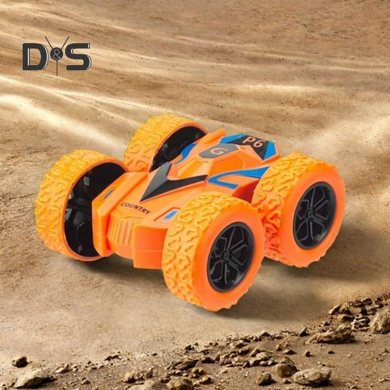 4-teiliges doppelseitiges Flip-Stunt-Auto-Spielzeug mit vier TPR-Rädern und Trägheitsantrieb, LKW-Spielzeug für drinnen und draußen, Geländewagen-Spielzeug, Geschenke für Kleinkinder, Jungen und Mädchen