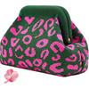 Woven Clutch Purses for Women, Summer Beach Crochet Striped Dumpling Bag Evening Handbag with Romantic Lucky Clover