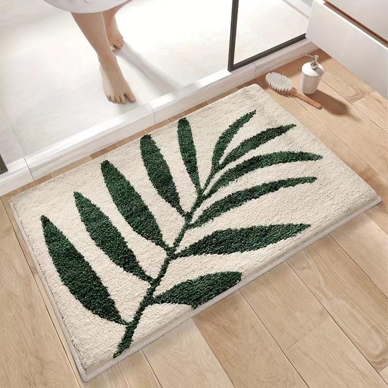 Modern Minimalist Cashmere Skin-friendly Floor Mat, Comfortable and Soft Non-slip Bathroom Floor Mat for Shower Rooms