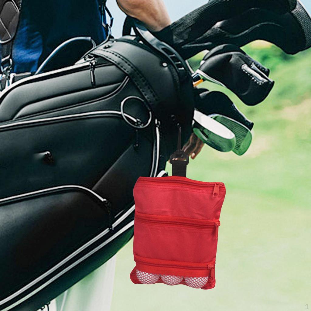 , Golf Ball Bag, Golfer Gift, Multipurpose Portable Valuables Holder for Markers, Accessories,