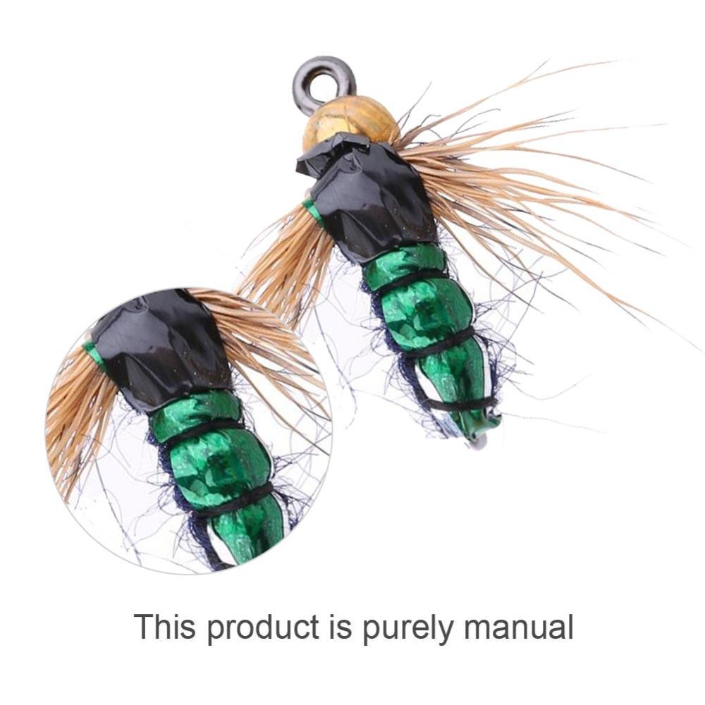40PCS Durable High Carbon Steel Fly Fishing Flies Lifelike Multicolor Fishing Lures Mini Fishing Trout Flies Trout Fishing