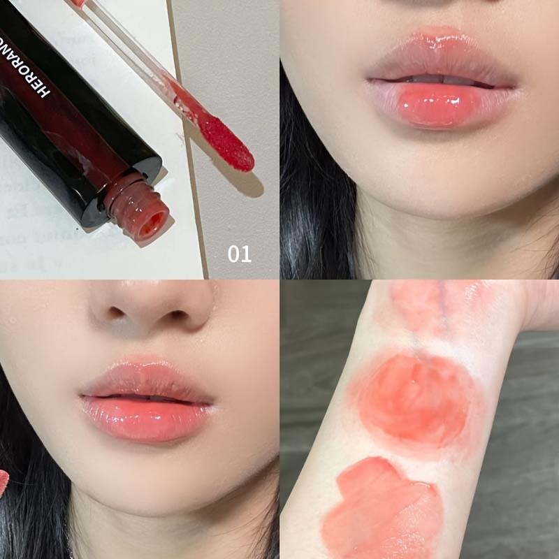 Herorange Mirror Gloss Lip Glaze Is Moisturizing and Smooth, Long-Lasting and Not Easy to Fade, Non-Stick and Waterproof, Natural Color Development
