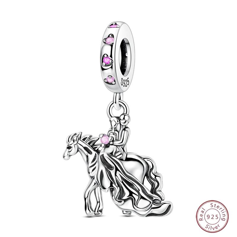 Copper Beaded Pendant Shiny Zircon Animal Elephant Puppy Original 3Mm Bracelet Women Fine Jewelry