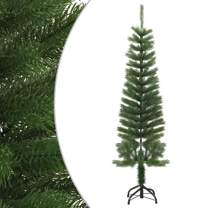 VidaXL Sapin de Noël artificiel mince avec support 150 cm PE 344644