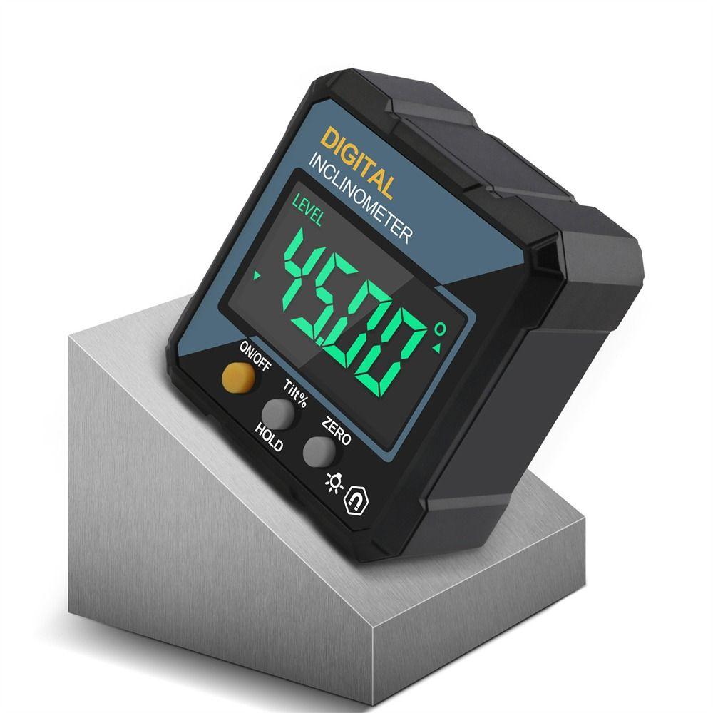 1Pcs Multifunctional Digital Inclinometer LCD Display Electronic Magnetlc Digital Angle Finder IP54 Waterproof High Accuracy