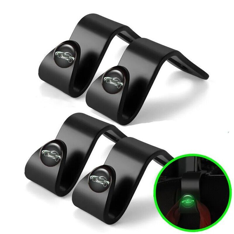 Auto Luminous Car Seat Back Hooks Hanger Interior Bag Holder Hook for All Car