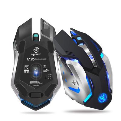 M10 Bunte Leuchtende Gaming-Maus 2,4G Wiederaufladbare Kabellose Maus